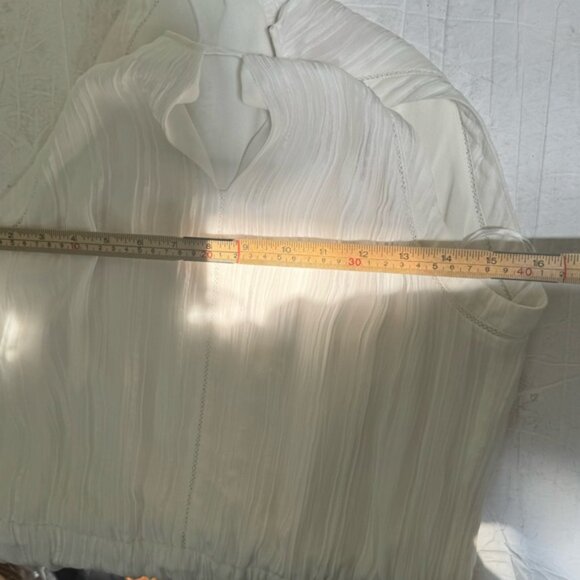 Parker Revolve Bruna Ruffled Tiered Crinkle Mini Dress Eyelet Halter Top Lined S - Picture 14 of 16